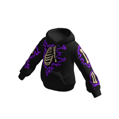 Inferno Ribcage Hoodie (Black&Purple) thumbnail
