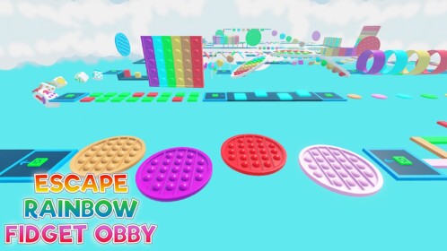 Escape Rainbow Fidget Obby Parkour 🌈 [Mega Easy]