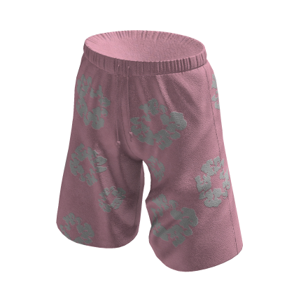 Fashion Denim Tears Shorts (Pink)