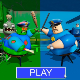 ZOMBIE VS POLICE BARRY'S PRISON RUN! (OBBY)