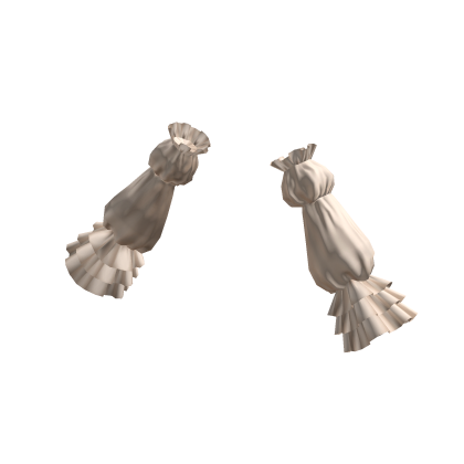 Ruffle Puffy Long Arm Sleeves Beige