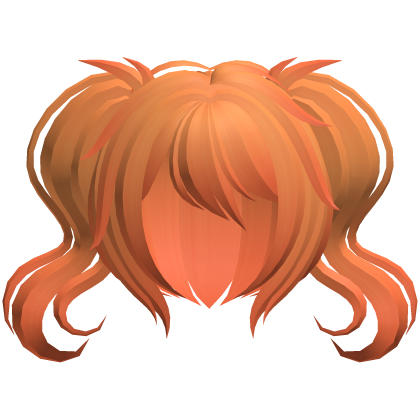 fluffy moe short swirly pigtails orange