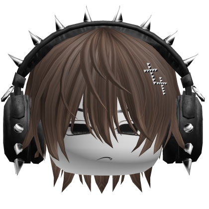 Boy Hair W/ Punk Headphones Brown V2