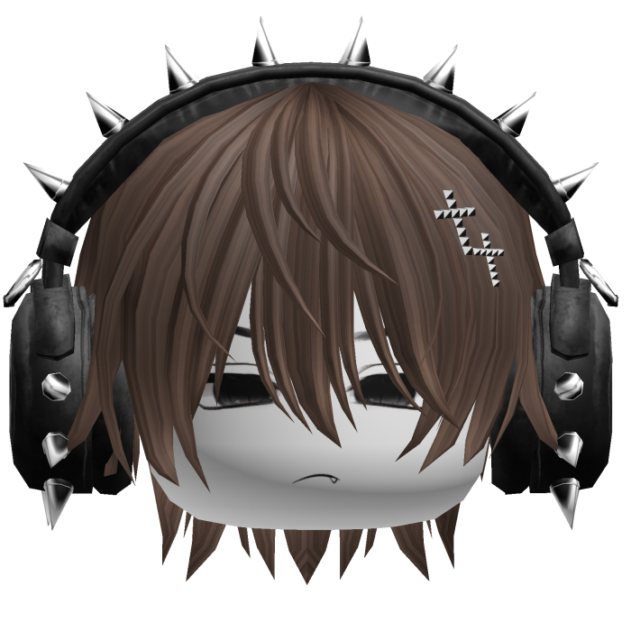 Boy Hair W/ Punk Headphones Brown V2