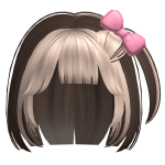 ♡ Kawaii Short Hime Hair with Bow Pigtail