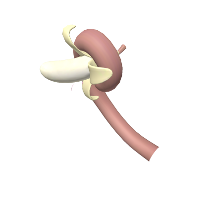 ♡ cute monkey tail.. holding banana !! Roblox item