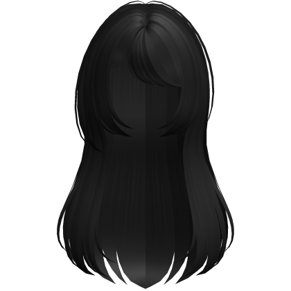 ♡﹕adorable long wispy hair in black