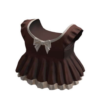 3.0 Brown Cute Ruffled Doll Dress Angel Babydoll