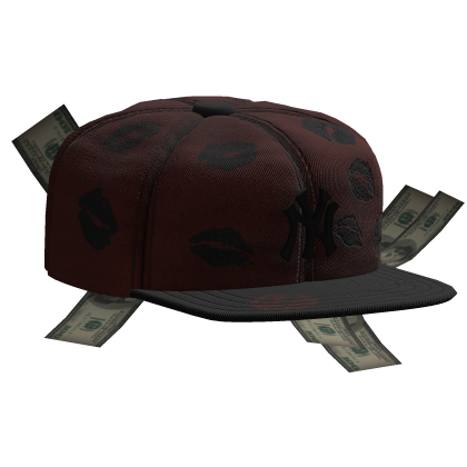 Sideswept Fitted Red Money Cap