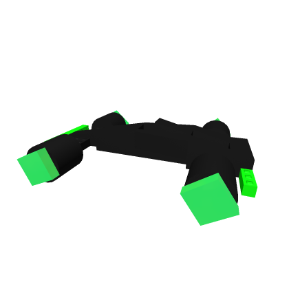 Black, Green Race Car