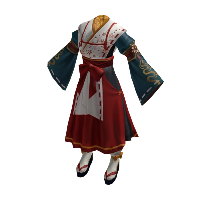 Traditional Attire Shrine Maiden Outfit-Red Jade