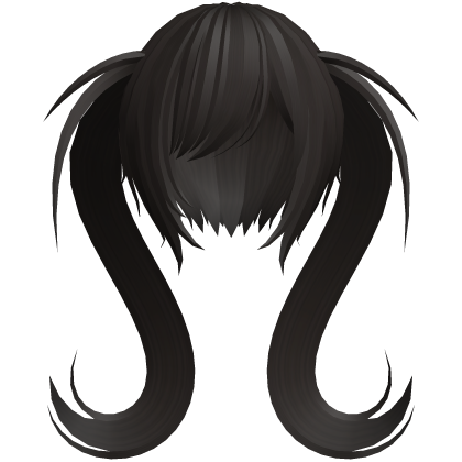 long cute vampire curly pigtails in brown Roblox item