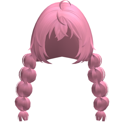 pink kawaii anime bobble braids