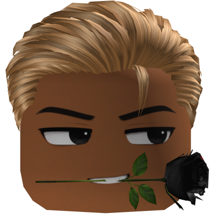 Blonde Slickback Cuteboy w/ Black Rose 