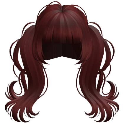 Cute Curly Fluffy Pigtails (Red) Roblox item
