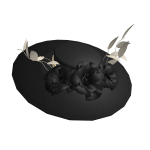 Elegant Floral Hat - Black