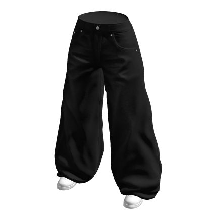 Black Baggy Denim Jeans Vintage Distressed Pants Roblox catalog item