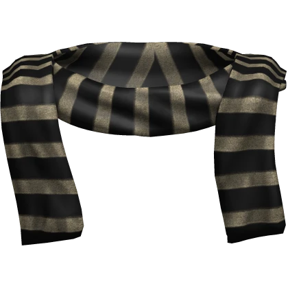 1.0 Gothic Grungey Neck Stripped Scarf Black Tan | Roblox Item - Rolimon's