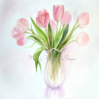 pink tulip drawing Roblox decal
