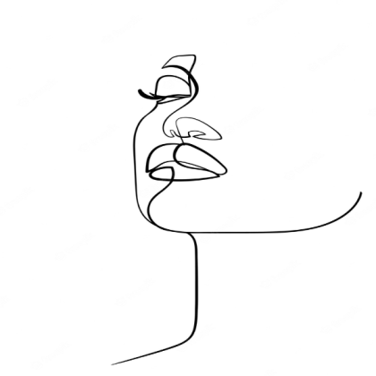 woman abstract line drawing Roblox decal