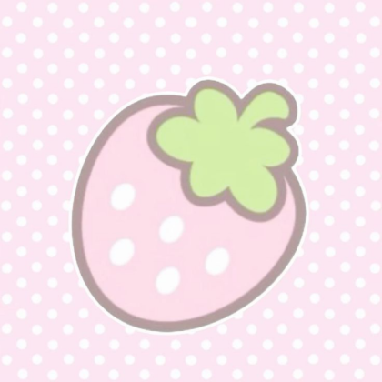 Kawaii Pink Strawberry Roblox decal