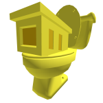Golden Camera Toilet