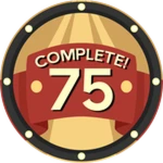 You Completed 75 Tycoons!  Roblox badge thumbnail