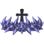 {Glow}Demonic Obsidian Mix Cross Crown