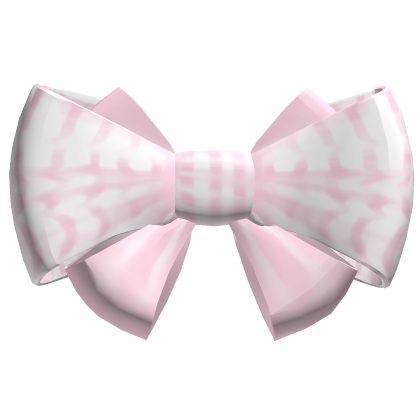 ♡ kawaii striped bow in pink Roblox item