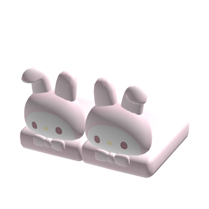 ୨୧ cute pastel pink bunny slippers 1.0 thumbnail