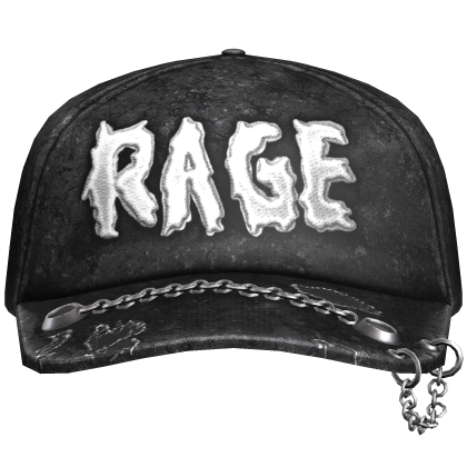 Rage Black Distressed Cap Roblox item