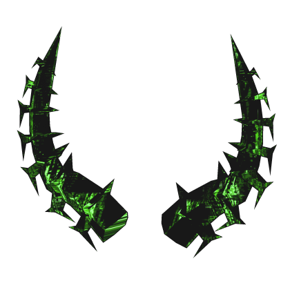 [ANIMATED] Green Glitch Spiked Horns