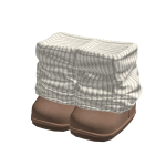 Cute Cozy Fur Winter Boots w Leg Warmers Brown