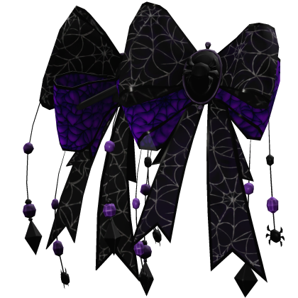 Gothic Purple Halloween Spiderweb Hair Bows