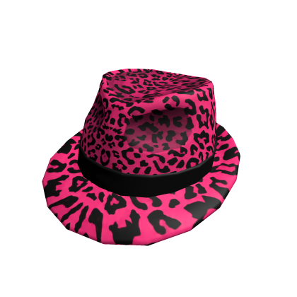 Pink Leopard Fedora