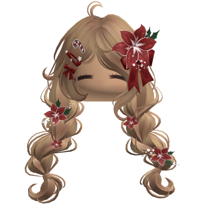 ♡ Christmas Preppy Flower Braids (Honey Blonde)