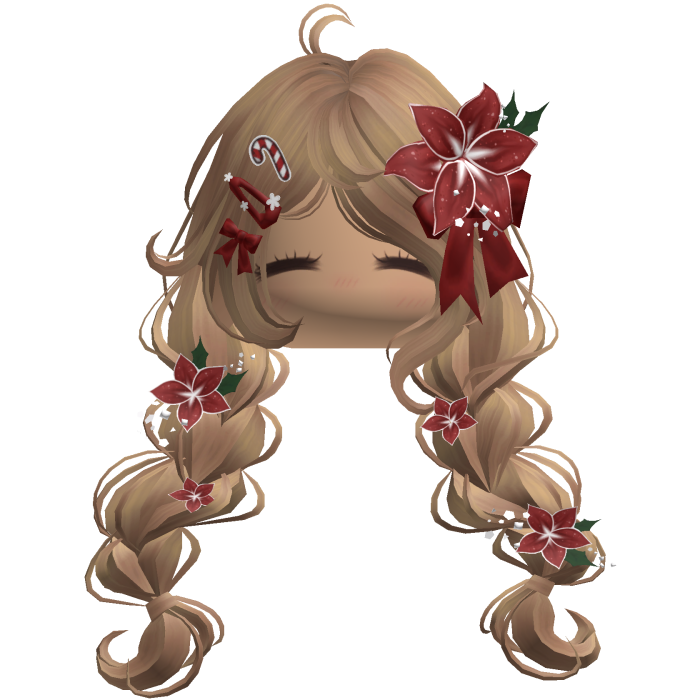 ♡ Christmas Preppy Flower Braids (Honey Blonde)