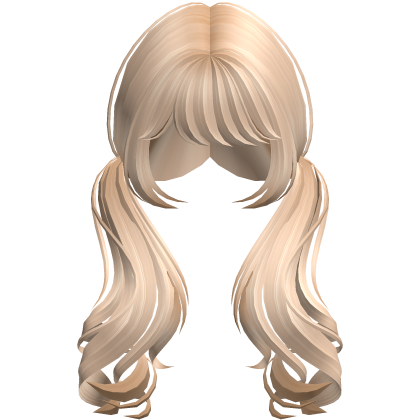 Blonde Swirly Long Pigtails  Roblox item