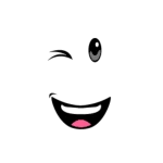 grey wistful wink Roblox decal preview