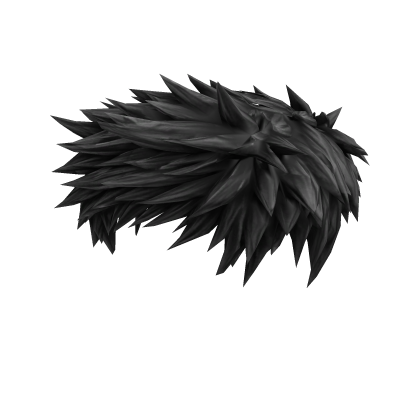 Spiky black hair with a youthful look