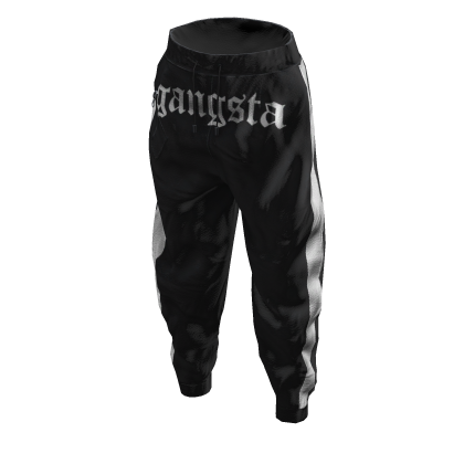 y2k gangsta tracksuit pants - black