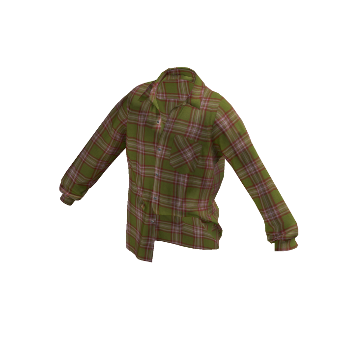 Vintage Green Plaid Flannel Grunge Casual Shirt