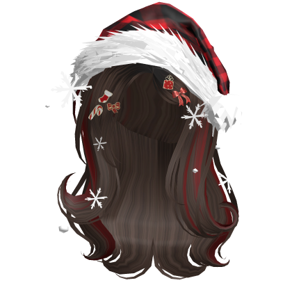 Shy Gentle Swirls w/Santa Hat (Brown&Red)