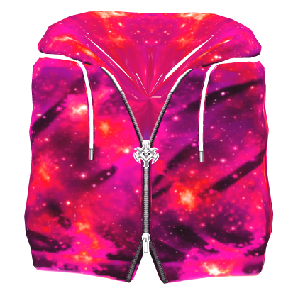 Cartoony Pink Galaxy Sleeveless Hoodie🌌 Roblox item