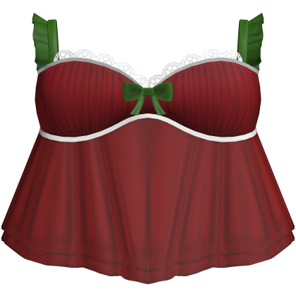 Coquette Lace Bow Christmas Babydoll Dress