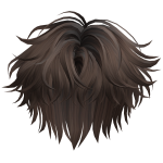 Brown Messy Middle Part Hair