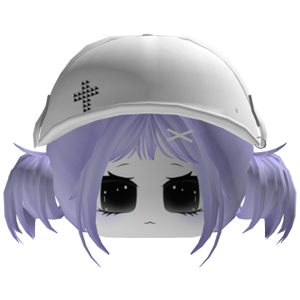 Cute Girl w/ Wavy Pigtail Hair (Pastel Purple) Roblox item