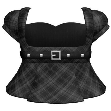 Gothic Punk Black Plaid Uniform Roblox item