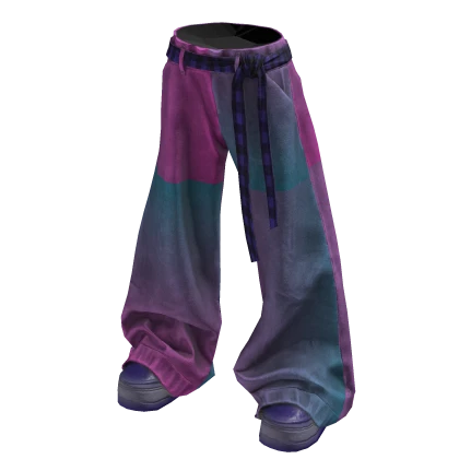 Y2K Long Strap Pants - Pink Roblox item render