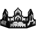 Animated Black/White Glitch 8-Bit Crown [ADD-ON]